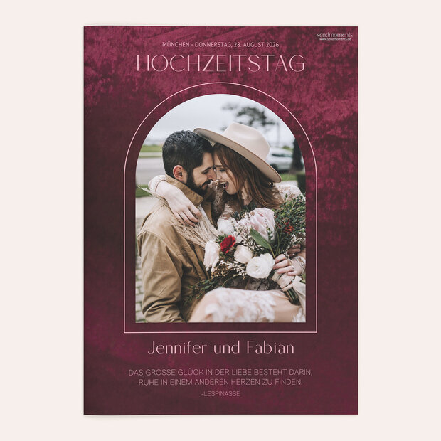 Hochzeitszeitung - Samt & Stil