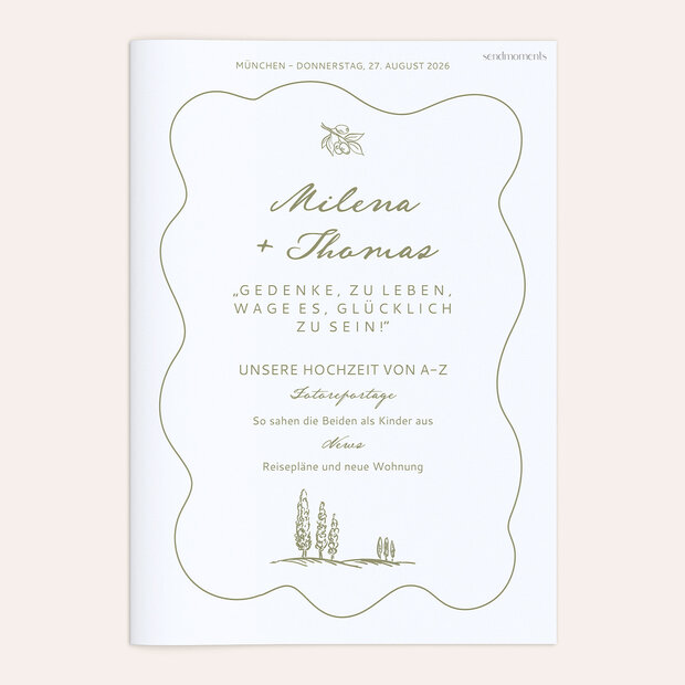 Hochzeitszeitung - Toskana Vibes