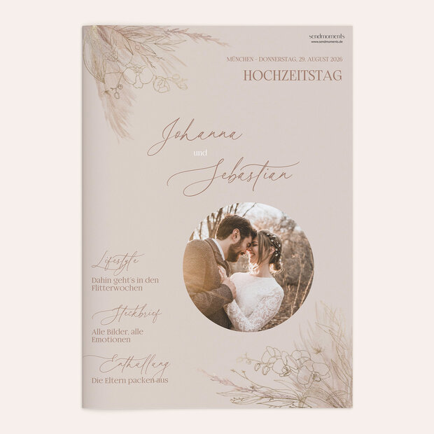 Hochzeitszeitung - Toffee Boho