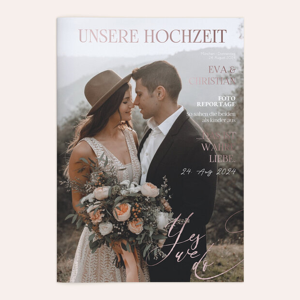 Hochzeitszeitung - Liebesbotschaft Festschrift