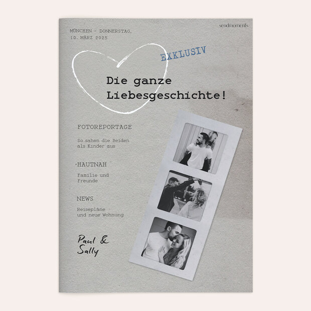 Hochzeitszeitung - Love Ticket