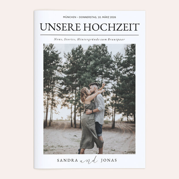 Hochzeitszeitung - You & Me Festschrift