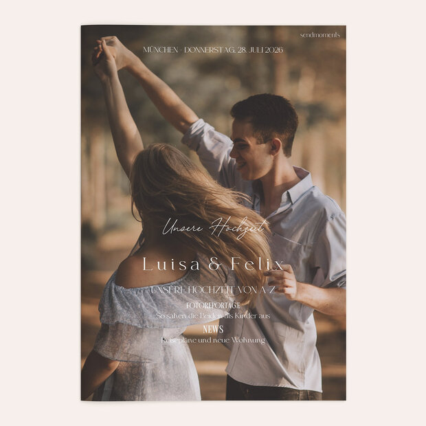 Hochzeitszeitung - Pures Glück