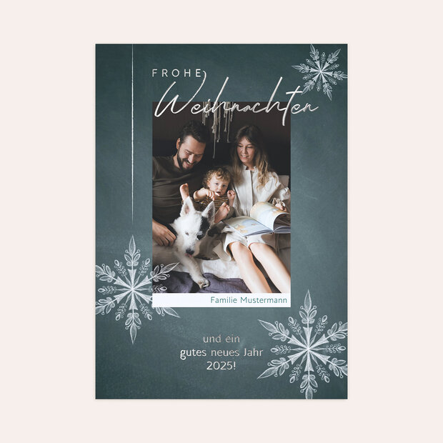 Weihnachtskarten - Eiskristalle