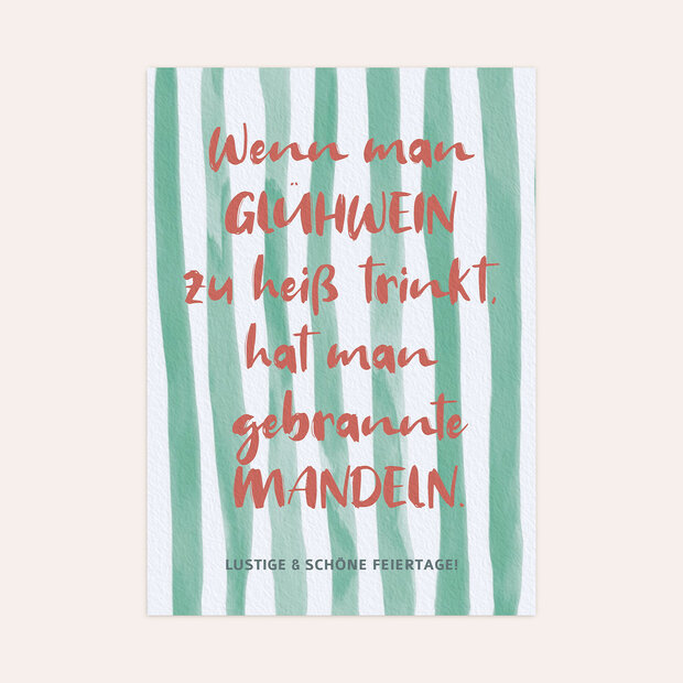 Weihnachtskarten - Gebrannte Mandeln