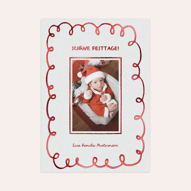 Weihnachtskarten - Süßer Kringelrahmen