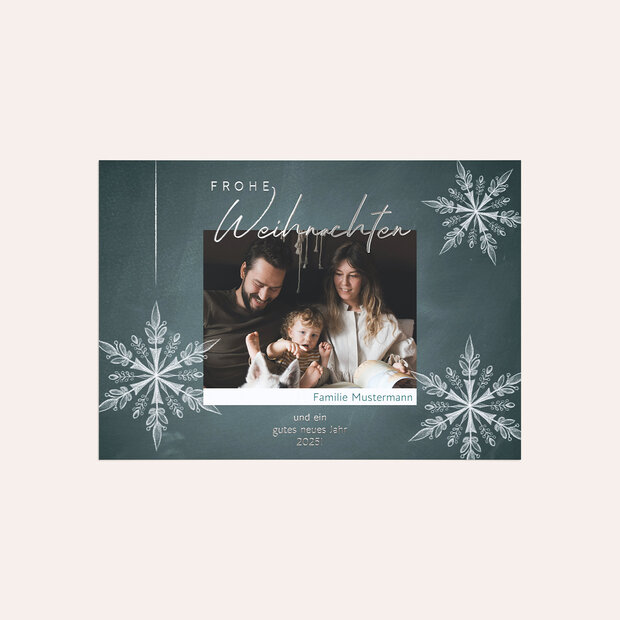 Weihnachtskarten - Eiskristalle