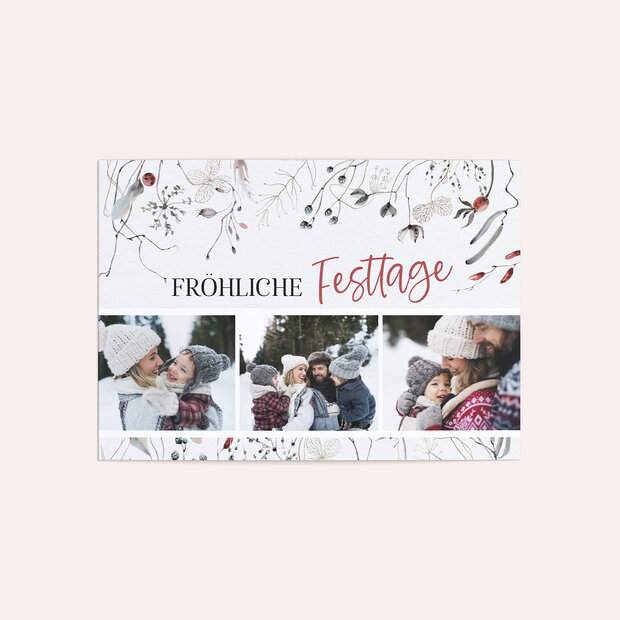 Weihnachtskarten - Zeitlose Blüten und Beeren