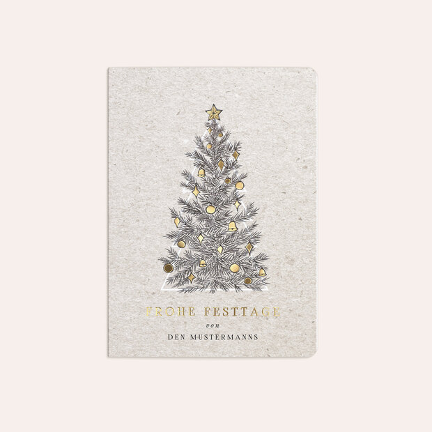 Weihnachtskarten - Leuchtender Christbaumschmuck