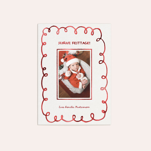 Weihnachtskarten - Süßer Kringelrahmen