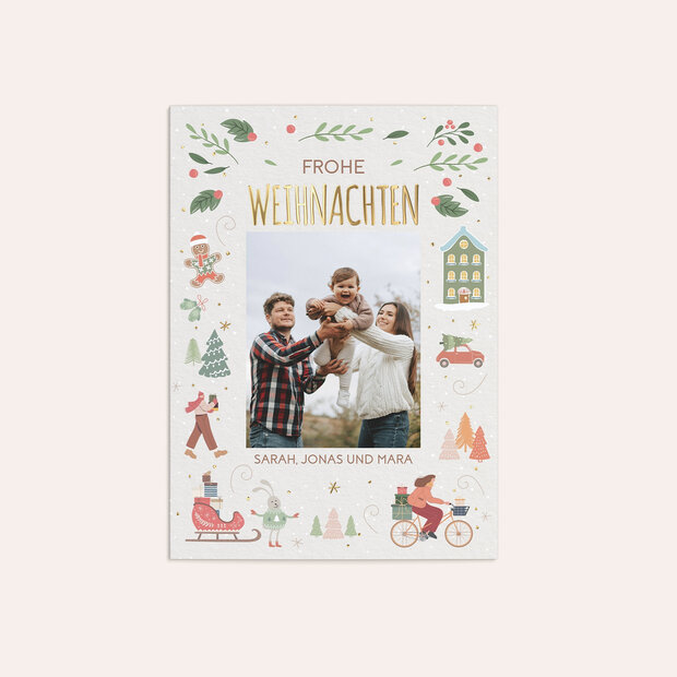 Weihnachtskarten - Frohe Weihnacht überall