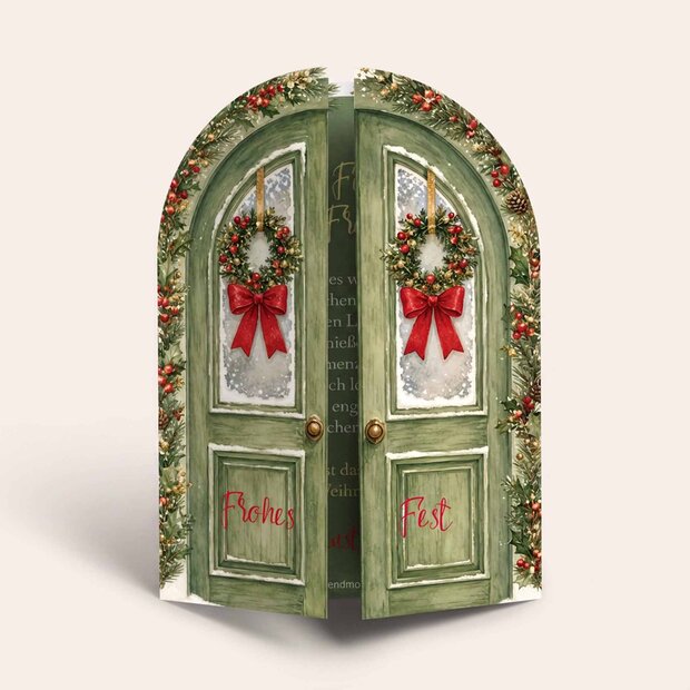 Weihnachtskarten - Weihnachtstür