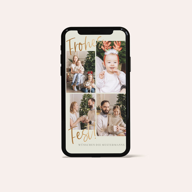 Weihnachtskarten - Warten aufs Christkind