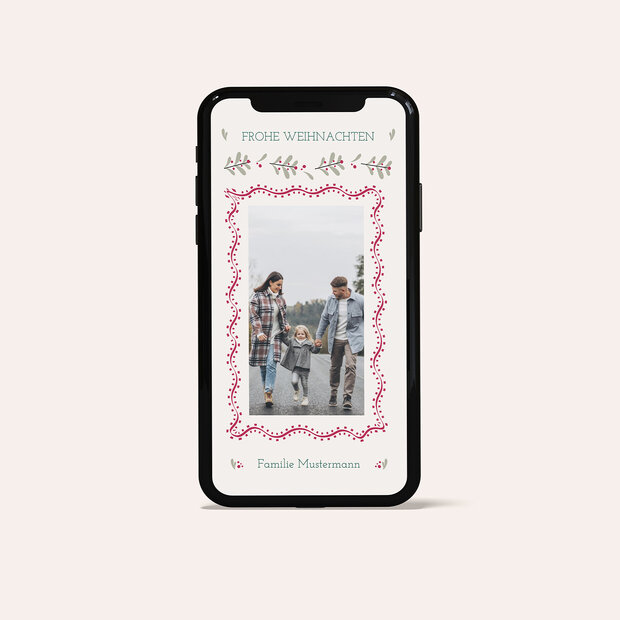 Weihnachtskarten - Gerahmte Festtagsfreude