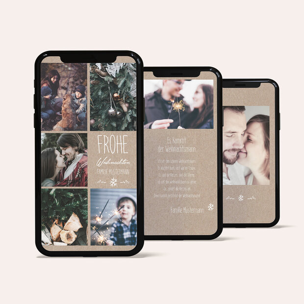 Weihnachtskarten - Rustique