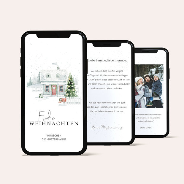 Weihnachtskarten - Verschneite Straßen