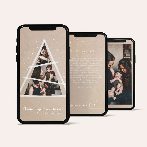 Weihnachtskarten - Triangle tree
