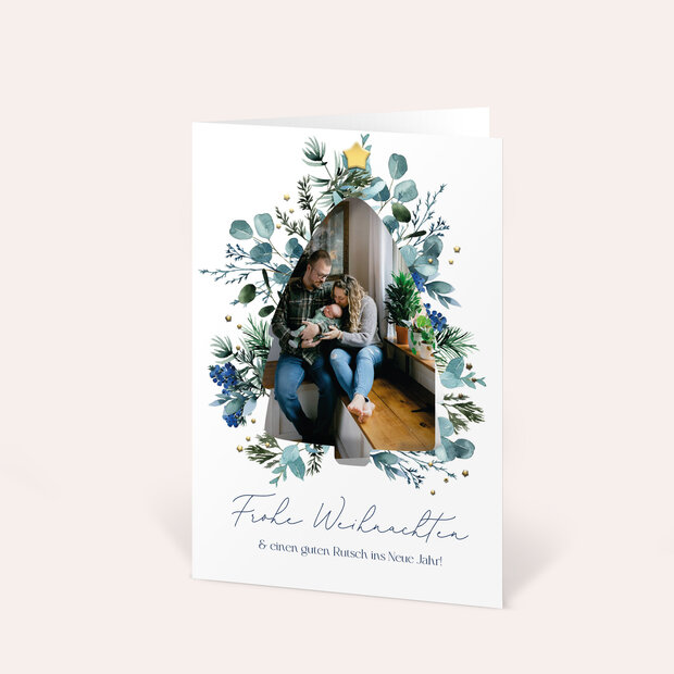 Weihnachtskarten - Fröhliches Weihnachtsgrün