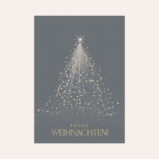 Weihnachtskarten Geschäftlich - Schillernde Weihnachtstanne