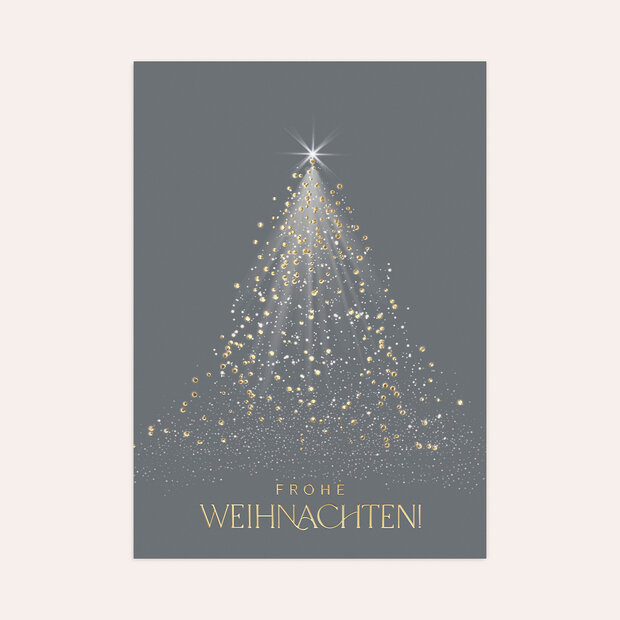 Weihnachtskarten Geschäftlich - Schillernde Weihnachtstanne