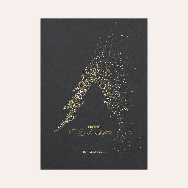 Weihnachtskarten Geschäftlich - Glitzerndes Bäumchen