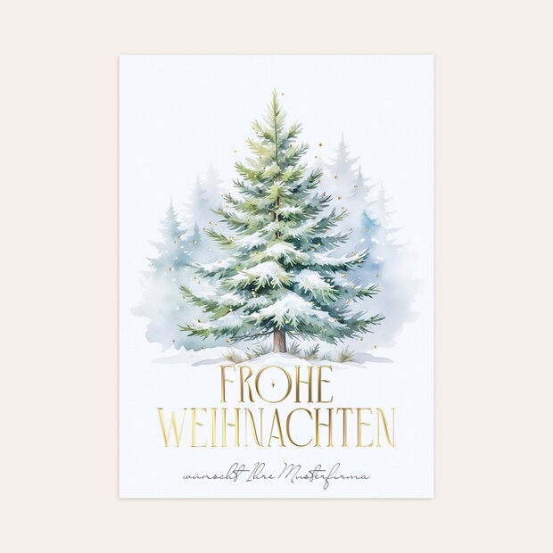 Weihnachtskarten Geschäftlich - Tannenglanz