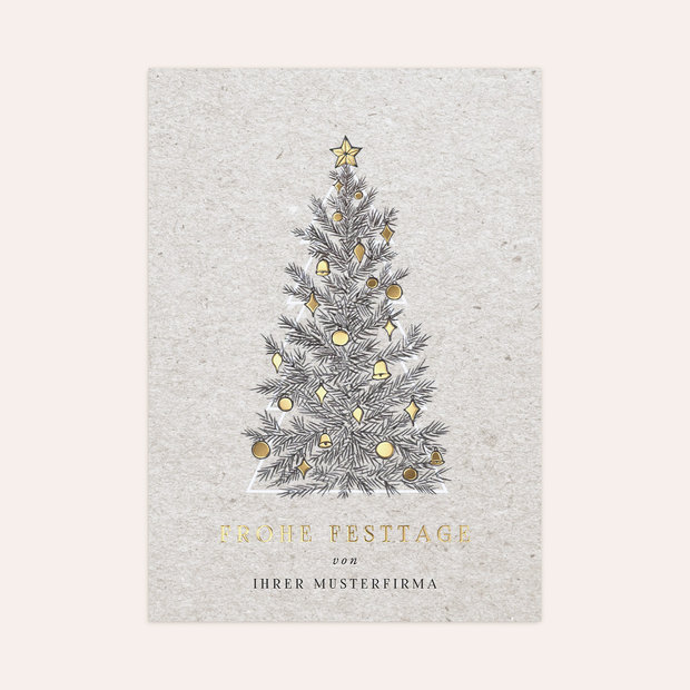 Weihnachtskarten Geschäftlich - Leuchtender Christbaumschmuck
