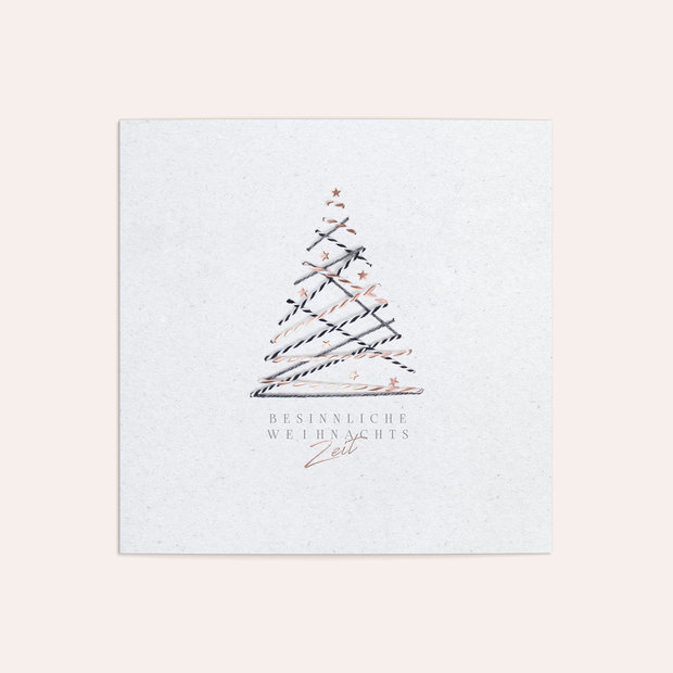 Weihnachtskarten Geschäftlich - Umgarnter Baum