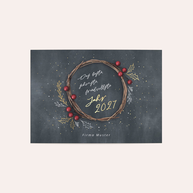 Weihnachtskarten Geschäftlich - Christmas holly