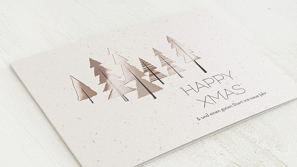 Weihnachtskarten Geschäftlich - Happy trees