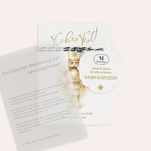 Weihnachtskarten Geschäftlich - Nussknackerglanz