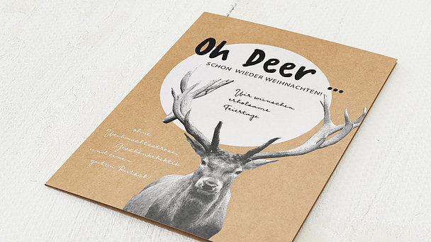 Weihnachtskarten Geschäftlich - Oh deer