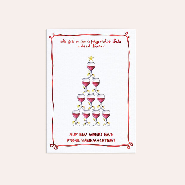 Weihnachtskarten Geschäftlich - Cheers zum Fest