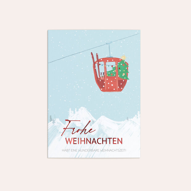 Weihnachtskarten Geschäftlich - Frohes Fest in luftiger Höhe