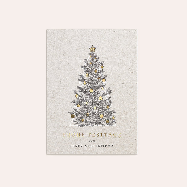 Weihnachtskarten Geschäftlich - Leuchtender Christbaumschmuck