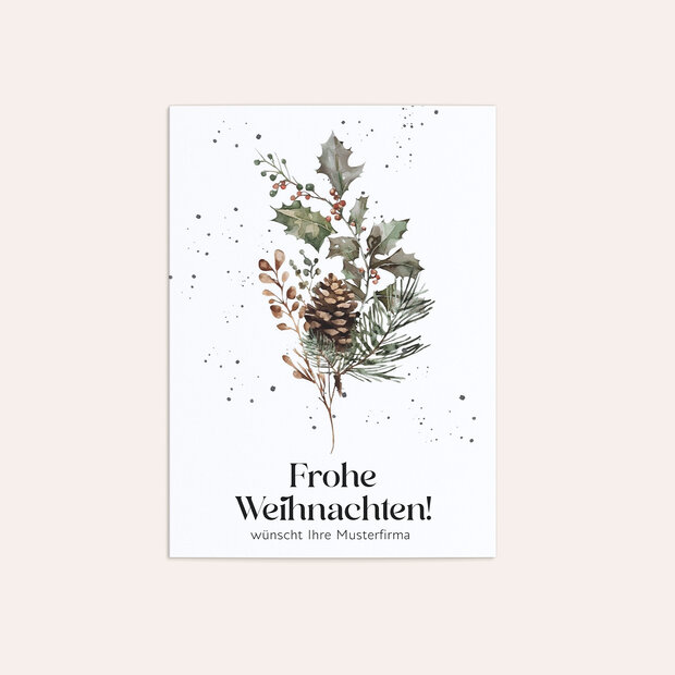 Weihnachtskarten Geschäftlich - Tannenzapfenduft