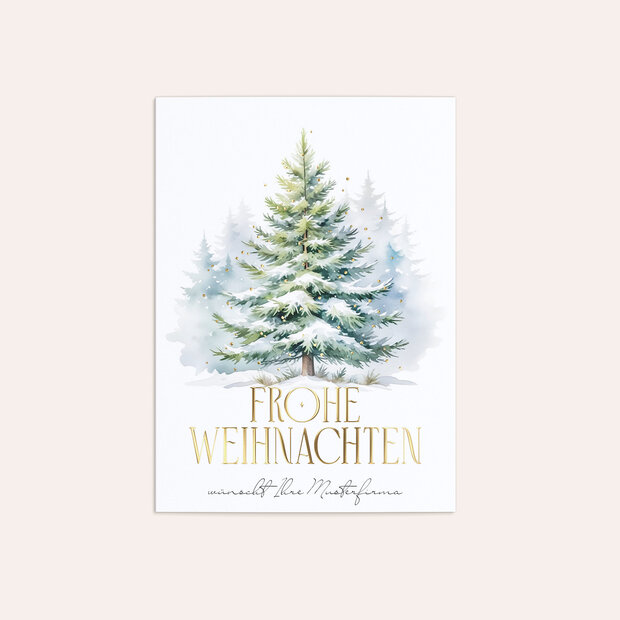 Weihnachtskarten Geschäftlich - Tannenglanz