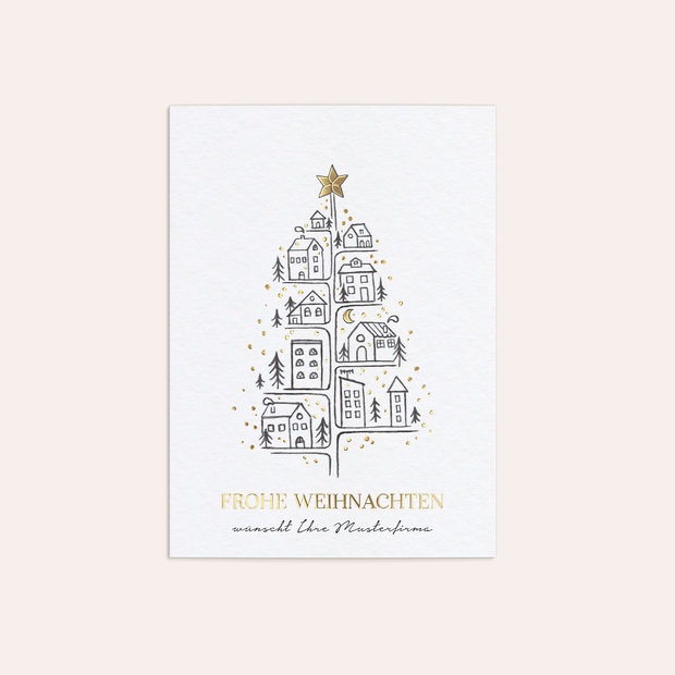 Weihnachtskarten Geschäftlich - Im Weihnachtsdorf