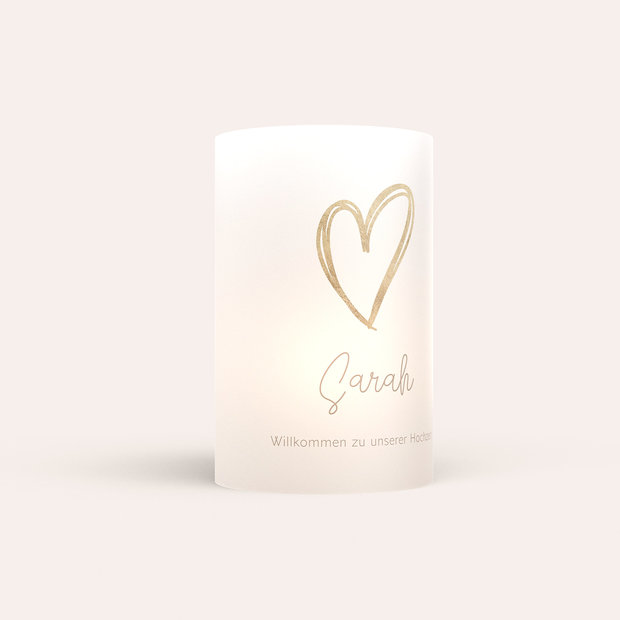 Tischkarten Hochzeit - Herz über Kopf