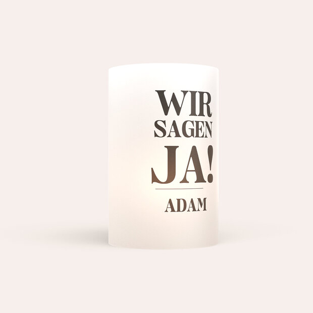 Tischkarten Hochzeit - Das große Wort