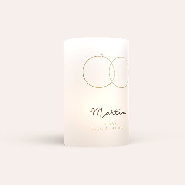 Tischkarten Hochzeit - Zarte Ringe