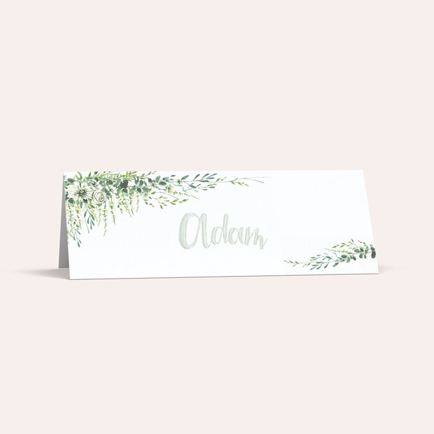 Tischkarten Hochzeit - Grüne Pracht
