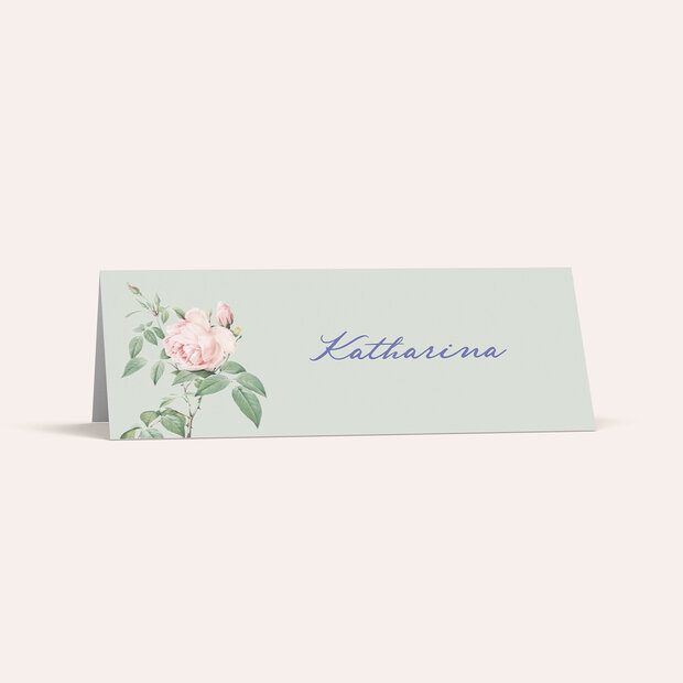 Tischkarten Hochzeit - Romantischer Rosengarten