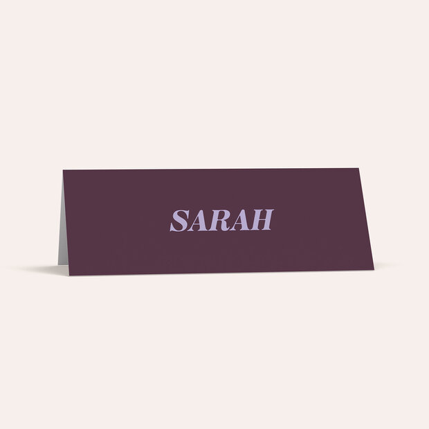 Tischkarten Hochzeit - Violet Color Blocking