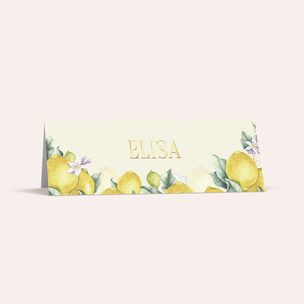 Tischkarten Hochzeit - Amalfi Gold