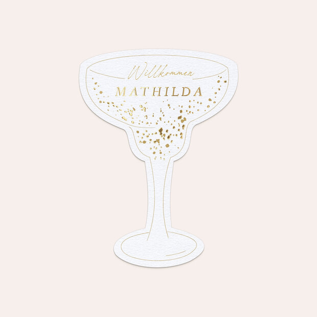 Tischkarten Hochzeit - Flitterregen