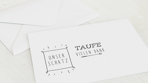 Amazon Danksagungskarten Taufe Waldtiere Rustique Ohne Foto Detail