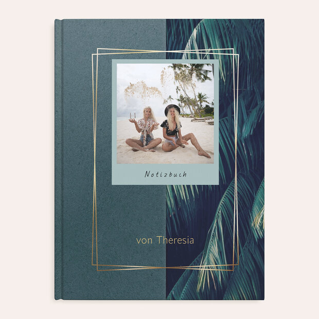 Notizbuch allgemein - Gold & Palmen