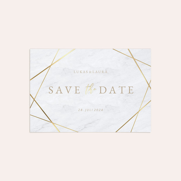 Save the Date - Gold & Marmor