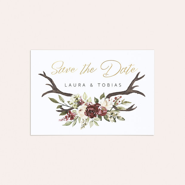 Save the Date - Blüten & Geweih